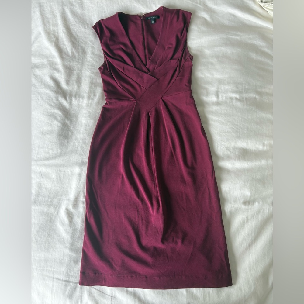 Banana Republic Burgundy Midi Dress